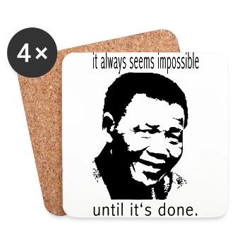 mandela - Dessous de verre (lot de 4) - blanc - Devant