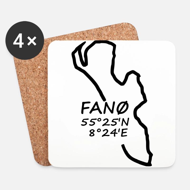 fanoe gps - Coasters (set of 4) - white