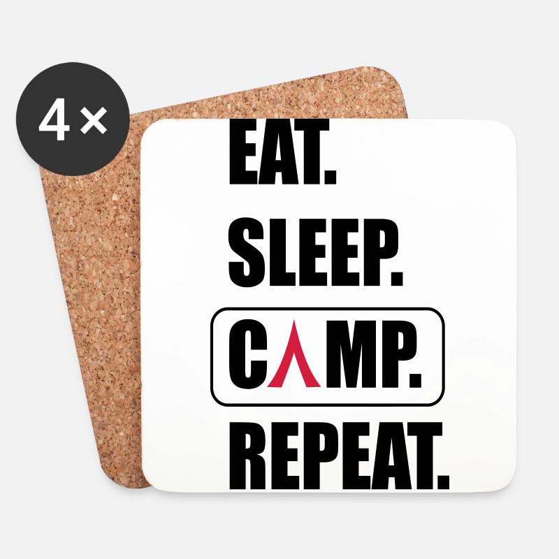 Camping - Untersetzer (4er-Set) - Weiß