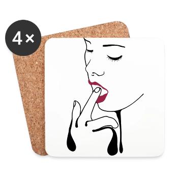 SEXY GIRL - Coasters (set of 4) - white - Front