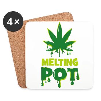 Melting pot - Coasters (set of 4) - white - Front