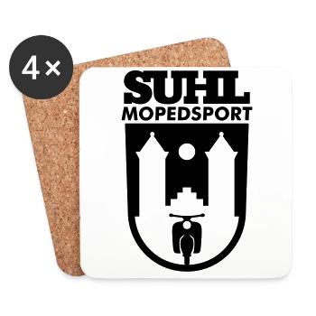 Suhl Mopedsport Schwalbe Logo - Untersetzer (4er-Set) - Weiß - Vorne