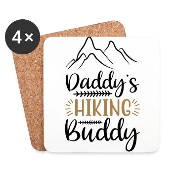 DADDY'S HIKING BUDDY - Coasters (set of 4) - white - Front