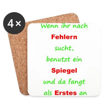 Fehler suchen - Untersetzer (4er-Set) - Weiß - Vorne