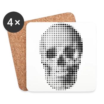 skull - Totenschädel - Untersetzer (4er-Set) - Weiß - Vorne