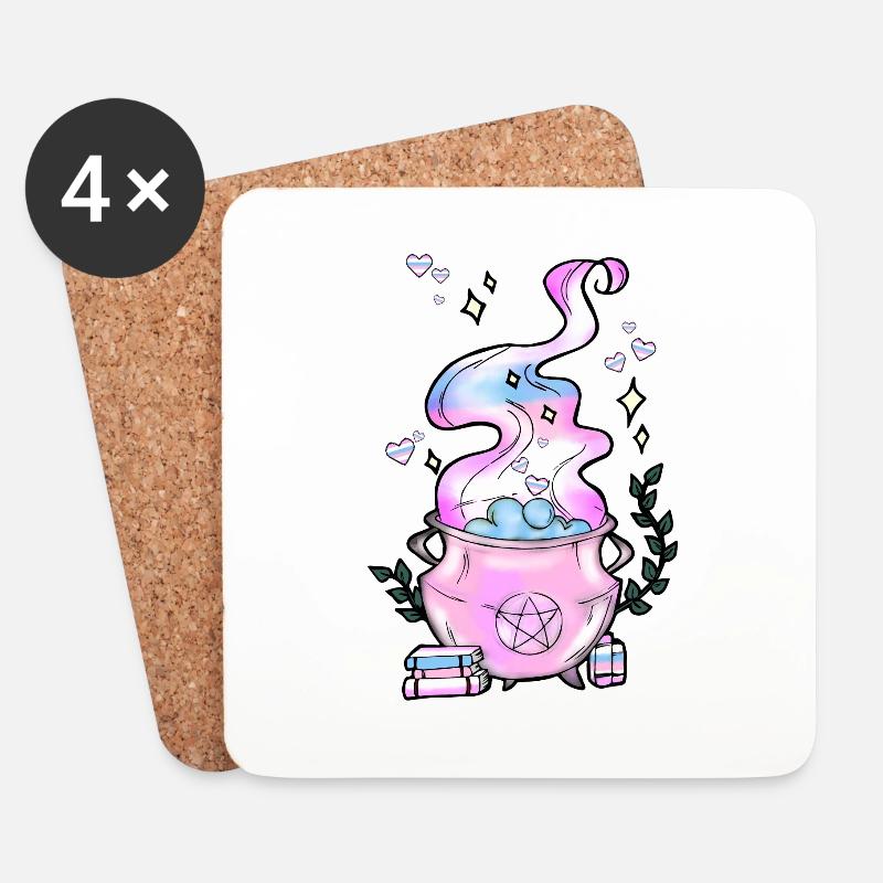 Intersexual boiler - Coasters (set of 4) - white