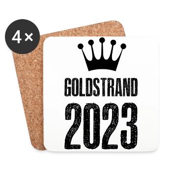 Sables d’Or 2023 Couronne - Dessous de verre (lot de 4) - blanc - Devant
