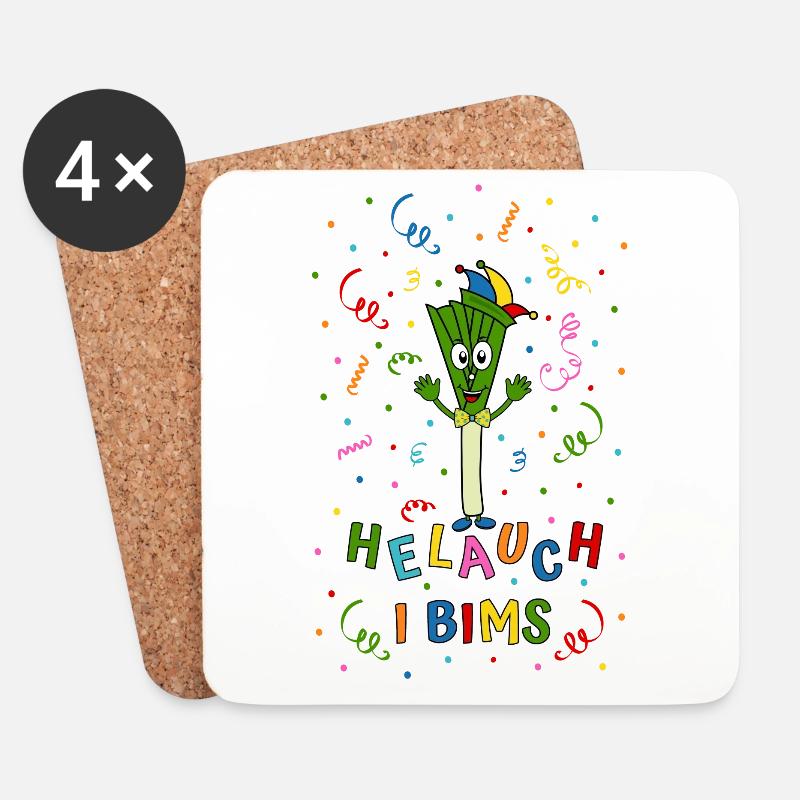 Lauch Helauch I Bims - Untersetzer (4er-Set) - Weiß