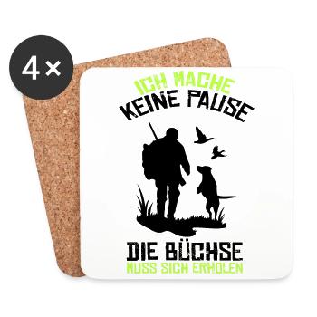 Jagen Hasenjagd Kaninchenjagd Schützenverein - Untersetzer (4er-Set) - Weiß - Vorne