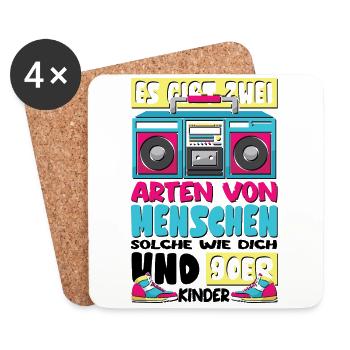 solche wie dich und 90er Kinder - Untersetzer (4er-Set) - Weiß - Vorne