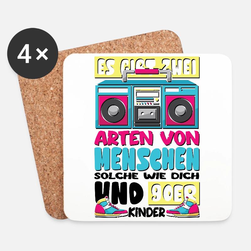 solche wie dich und 90er Kinder - Untersetzer (4er-Set) - Weiß