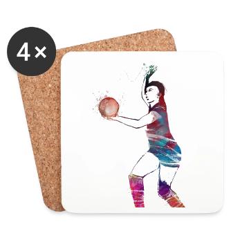 Sport de volley-ball #volleyball - Dessous de verre (lot de 4) - blanc - Devant