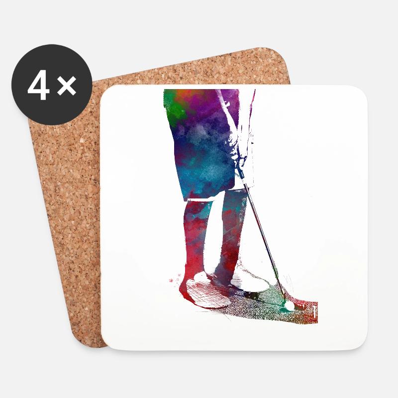 Golfspieler Sport #golf #sport - Untersetzer (4er-Set) - Weiß