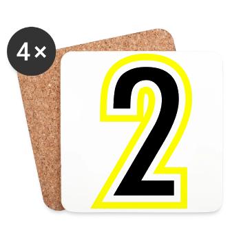 2 Number College - Coasters (set of 4) - white - Front