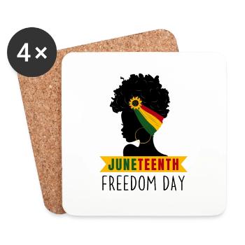 Juneteenth. Freedom Day. - Coasters (set of 4) - white - Front