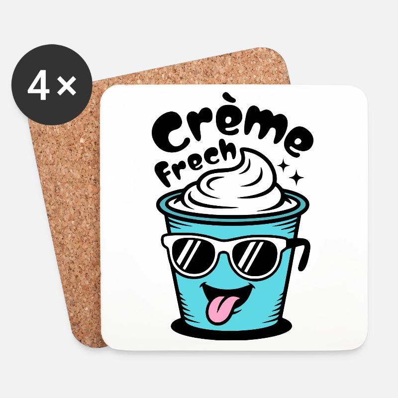 Crème Frech - Untersetzer (4er-Set) - Weiß