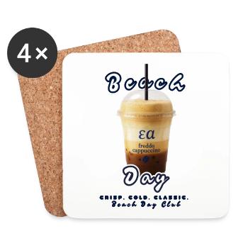 Beach Day Freddo Cappuccino - Untersetzer (4er-Set) - Weiß - Vorne