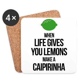 when life gives you lemons make a caipirinha - Untersetzer (4er-Set) - Weiß - Vorne