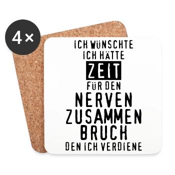Nerven zusammenbruch nervig - Untersetzer (4er-Set) - Weiß - Vorne