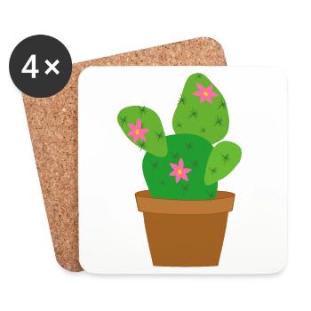 cactus - Coasters (set of 4) - white - Front