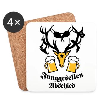 Hirsch JGA beer one 3c b - Coasters (set of 4) - white - Front