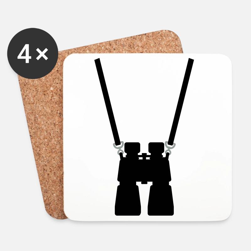 Fernglas - Untersetzer (4er-Set) - Weiß