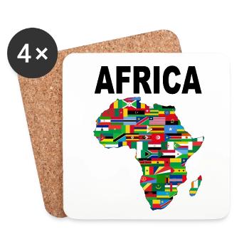 AFRICA - Coasters (set of 4) - white - Front