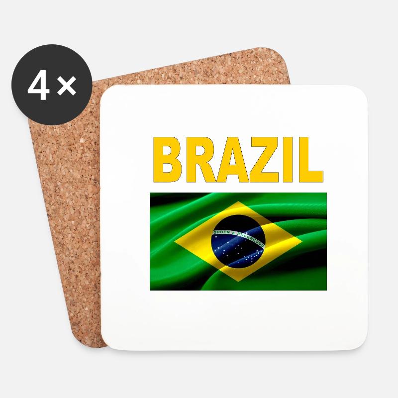 BRASILIEN - Untersetzer (4er-Set) - Weiß