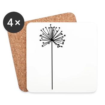Pusteblume - Untersetzer (4er-Set) - Weiß - Vorne