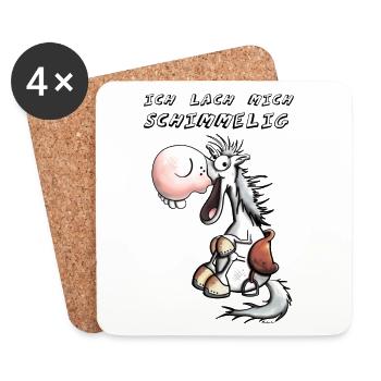 Ich lach mich Schimmelig - Untersetzer (4er-Set) - Weiß - Vorne