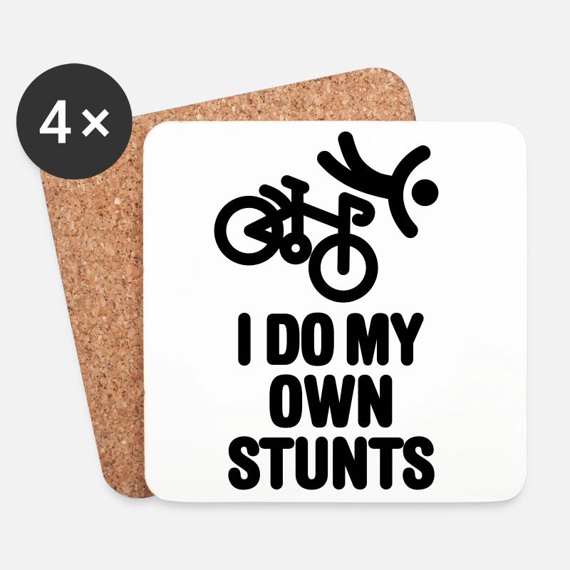 I do my own stunts - racing bicycle - Untersetzer (4er-Set) - Weiß
