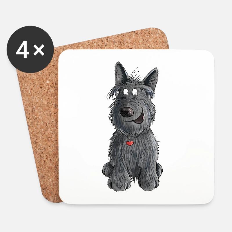 Sweet Scottish Terrier I Scottie Hunde Geschenk - Untersetzer (4er-Set) - Weiß