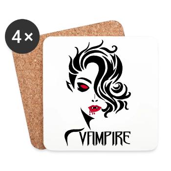 Vampire in the feminine - Coasters (set of 4) - white - Front