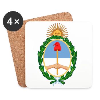 sticker coat of arms Argentina Argentinien - Coasters (set of 4) - white - Front
