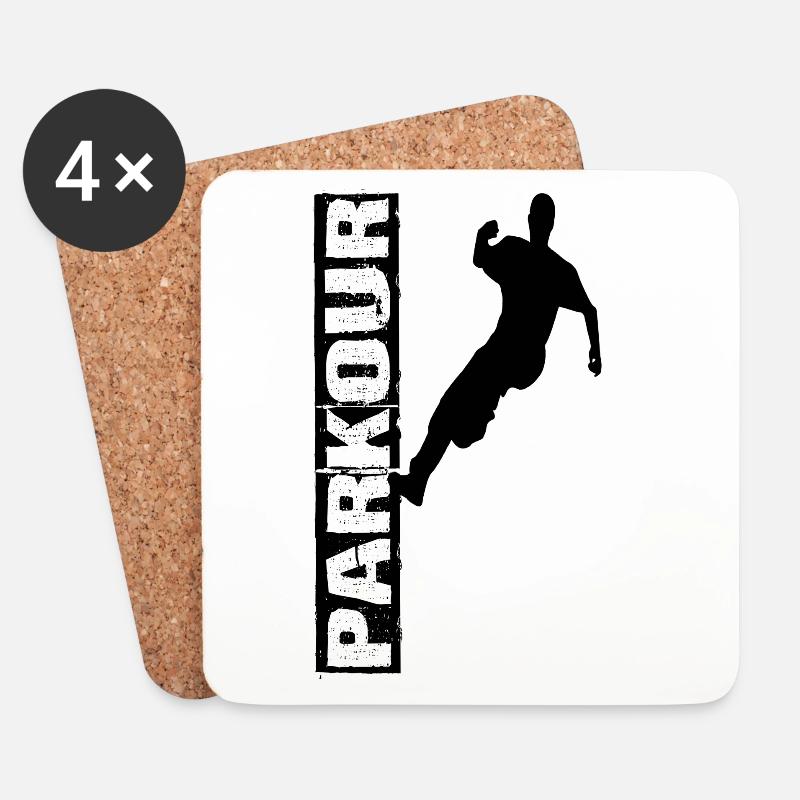 Parkour - Untersetzer (4er-Set) - Weiß