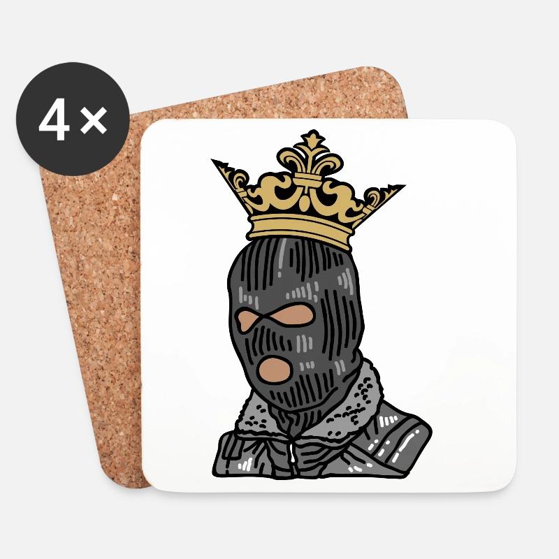 Maskierter Monarch Graff Couture - Untersetzer (4er-Set) - Weiß