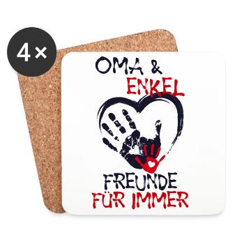 Enkel Oma Großmutter Statement Lieblingsoma - Untersetzer (4er-Set) - Weiß - Vorne