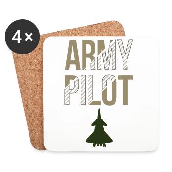 Army Pilot - Coasters (set of 4) - white - Front