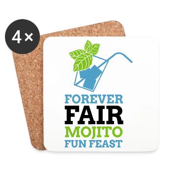 Forever Mojito Feast - Coasters (set of 4) - white - Front