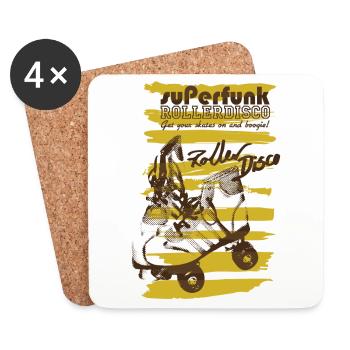 Superfunk Roller Disco - Dessous de verre (lot de 4) - blanc - Devant