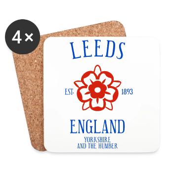 LEEDS England - Untersetzer (4er-Set) - Weiß - Vorne