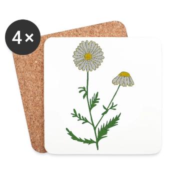 camomile - Coasters (set of 4) - white - Front