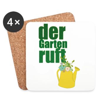 der garten ruft - Untersetzer (4er-Set) - Weiß - Vorne