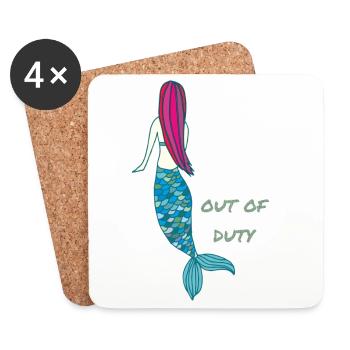 mermaid out of duty - Untersetzer (4er-Set) - Weiß - Vorne