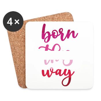 Pride Month - Born This Way - Coasters (set of 4) - white - Front