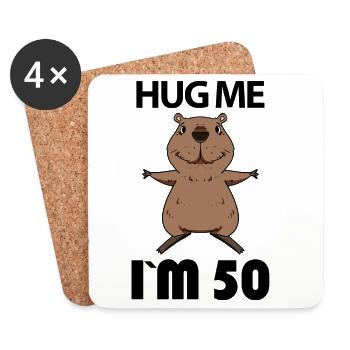 50 Birthday - 50 Years - Hug - Coasters (set of 4) - white - Front