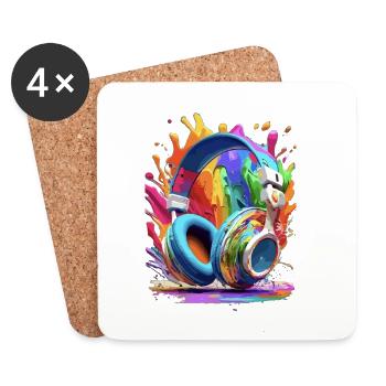 PUT ON YOUR HELMETS - Coasters (set of 4) - white - Front