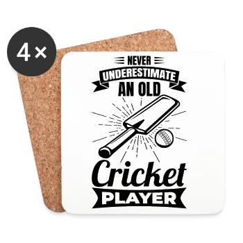 Grand-père de cricket - Dessous de verre (lot de 4) - blanc - Devant