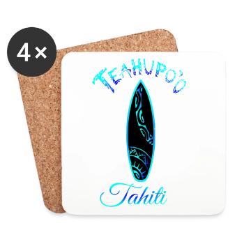 TEAHUPO'O - Dessous de verre (lot de 4) - blanc - Devant