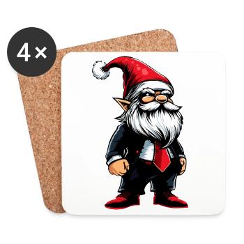 Gnome Christmas Gnome - Coasters (set of 4) - white - Front